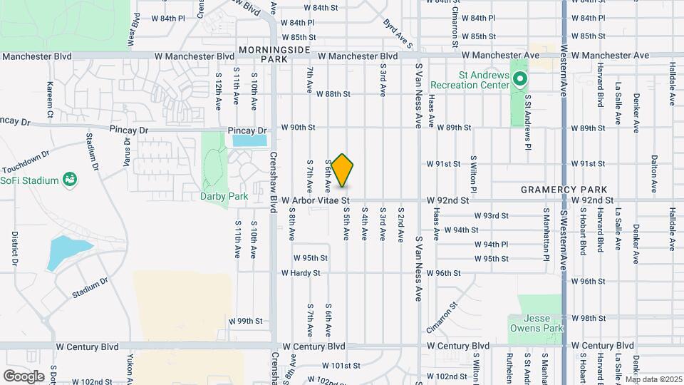 9227 S 5th Ave Map and Location Details