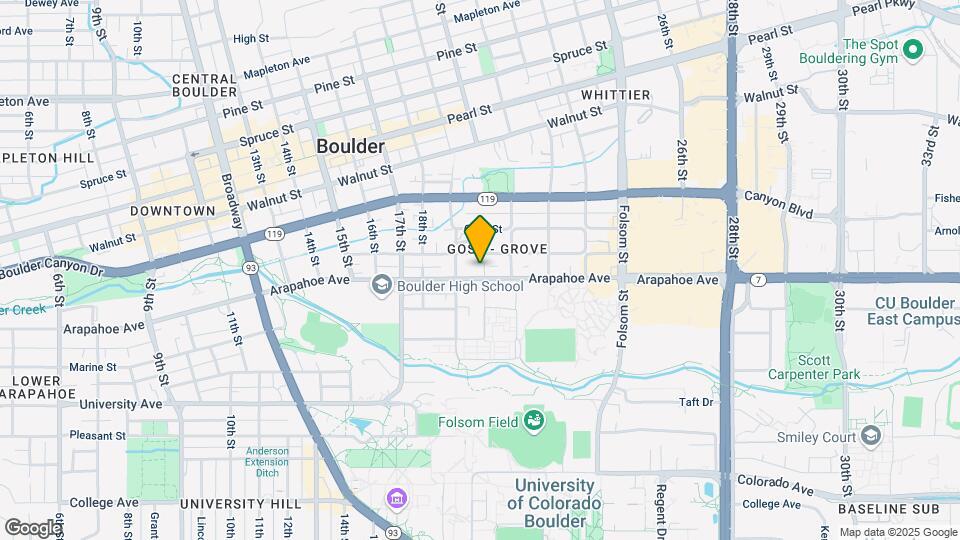 1945 Arapahoe Ave Mapa y Detalles de la Ubicación