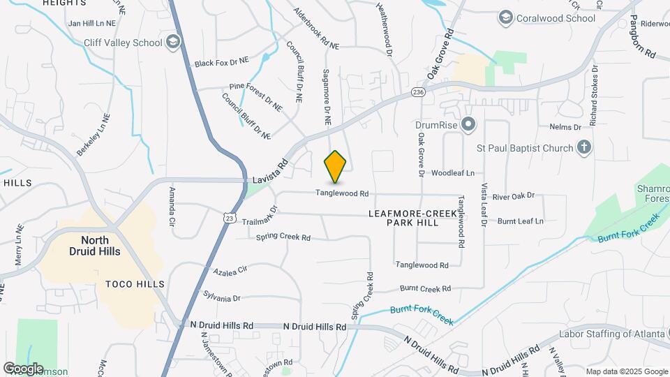 2222 Tanglewood Rd Map and Location Details