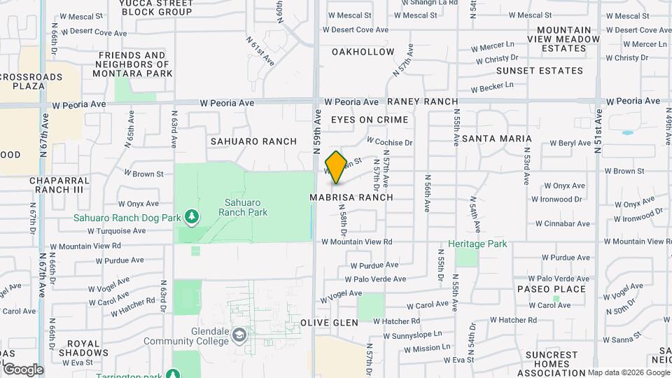 5839 W Beryl Ave Map and Location Details