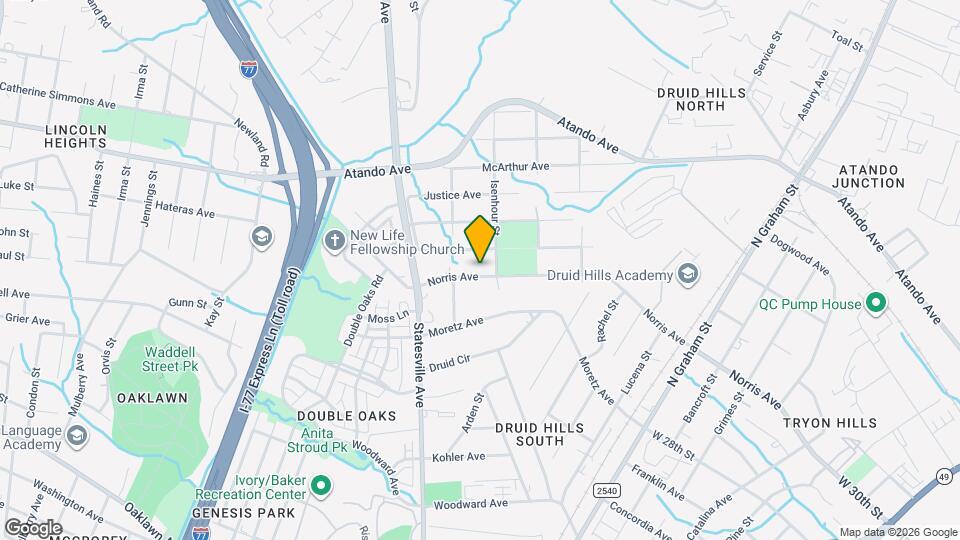 1512 Norris Ave Map and Location Details