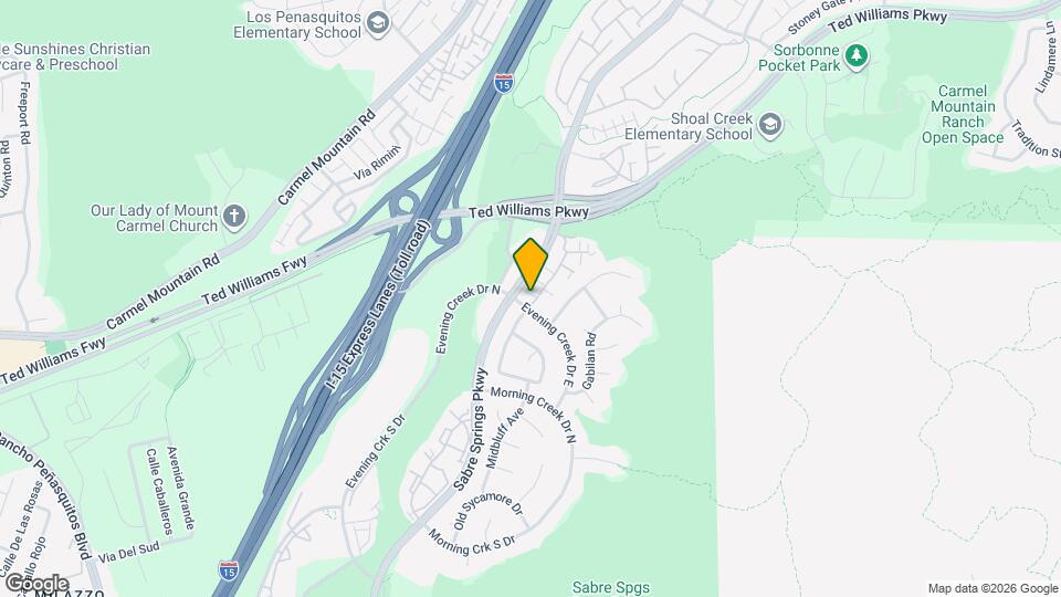 Evening Creek Mapa y Detalles de la Ubicación