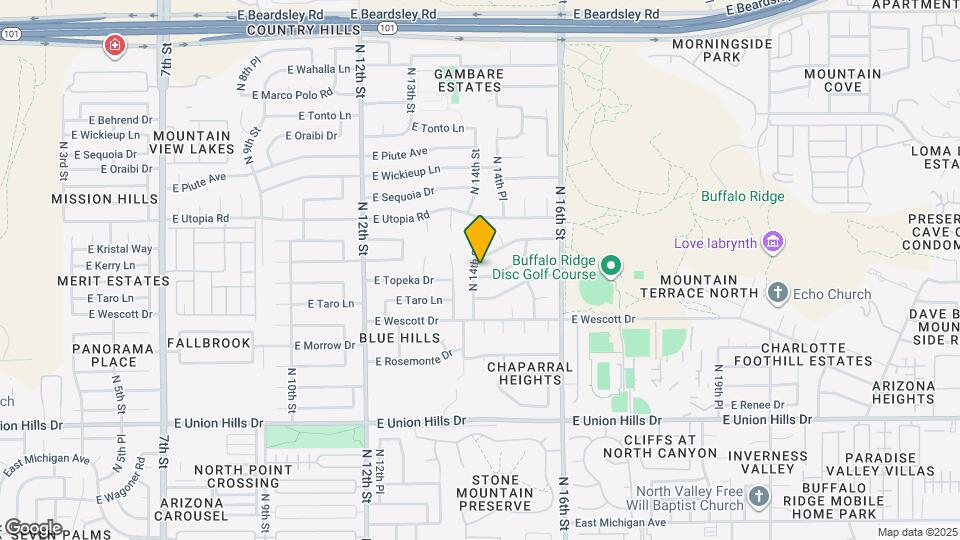 1406 E Kerry Ln Map and Location Details