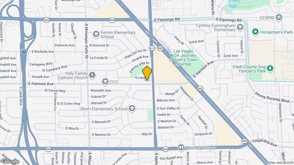 4952 E Harmon Ave Map and Location Details