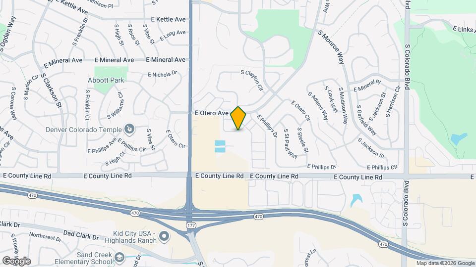 2680 E Otero Pl Mapa y Detalles de la Ubicación