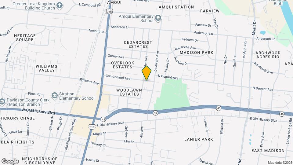 402 Cumberland Ave Mapa y Detalles de la Ubicación