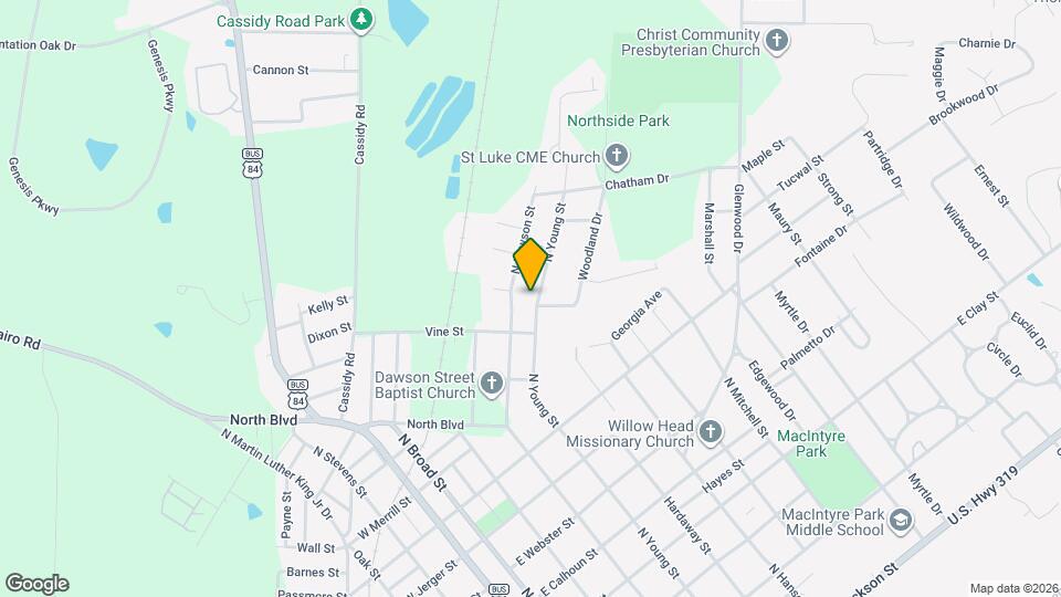 1003 N Young St Mapa y Detalles de la Ubicación