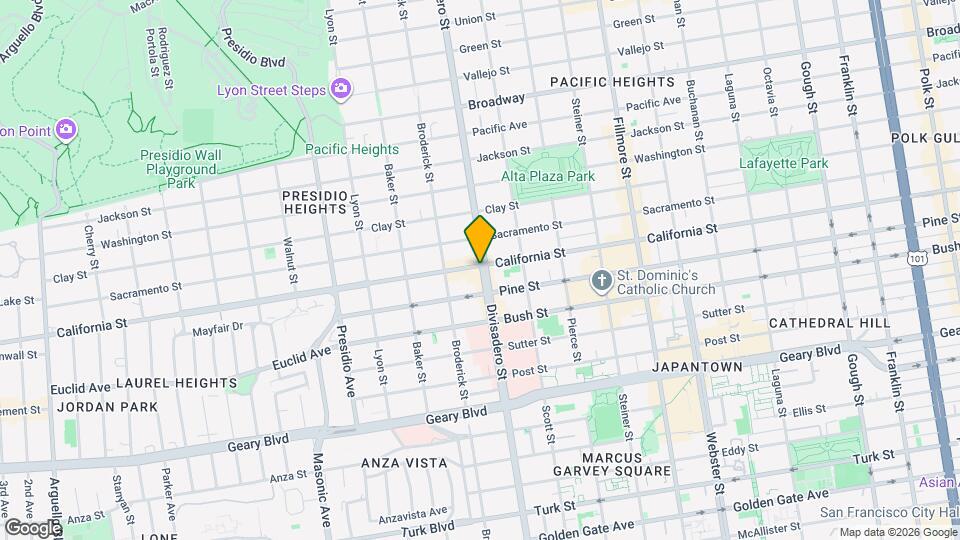2801 California St Mapa y Detalles de la Ubicación