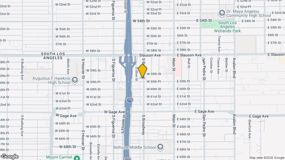 303 W 59th Pl Mapa y Detalles de la Ubicación