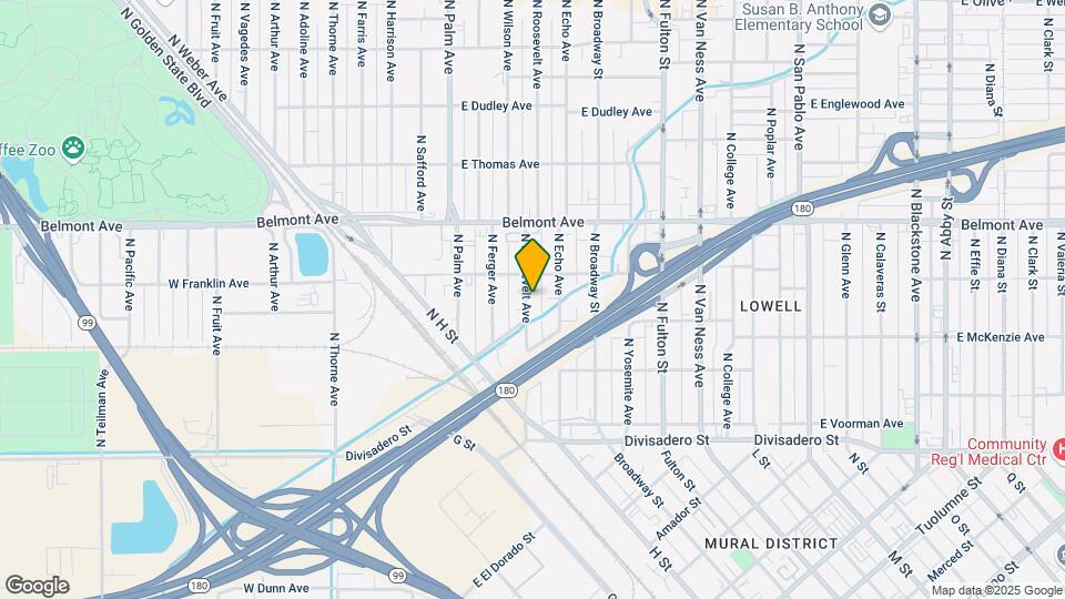 332 N Roosevelt Ave Map and Location Details