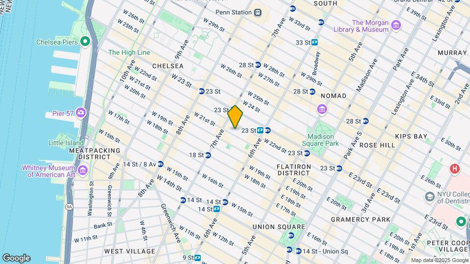 151 W 21st St-Unit -8G Map and Location Details
