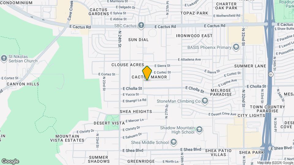 2537 E Lupine Ave Map and Location Details