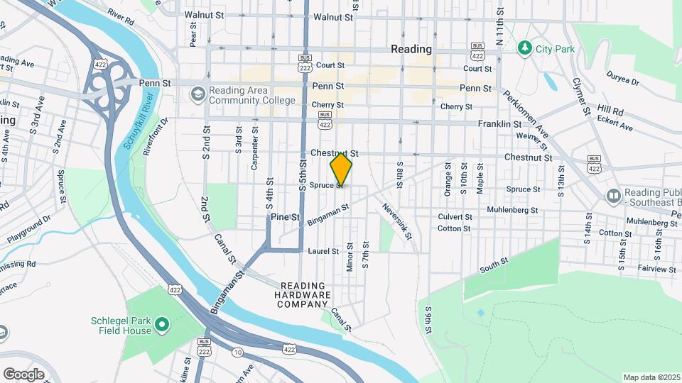 307 S 6th St, Unit 2 Map and Location Details