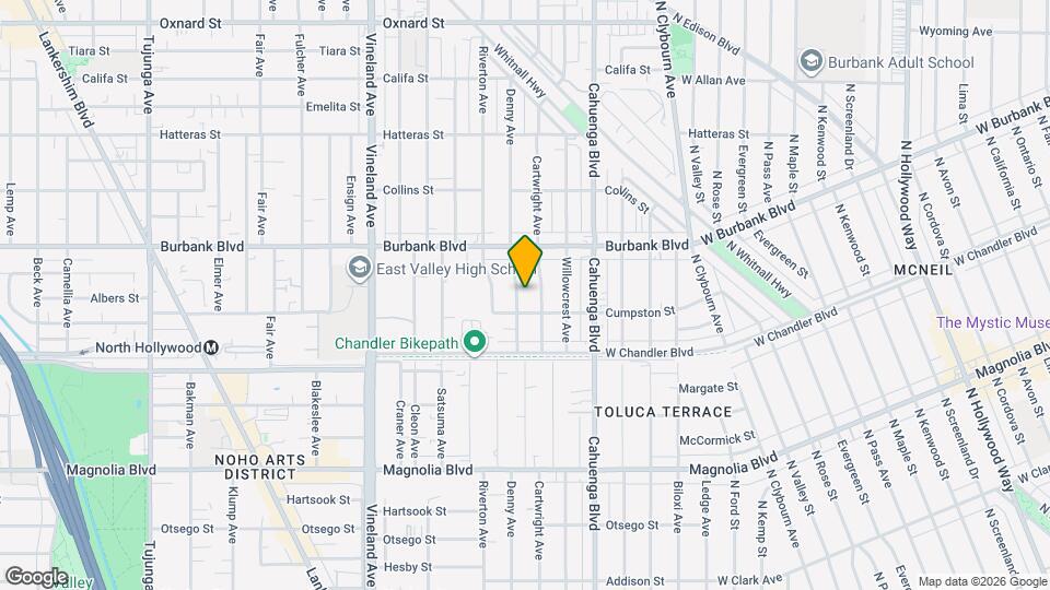 5518 Denny Ave Map and Location Details