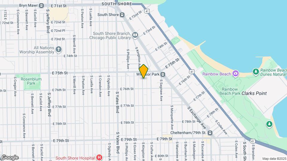 7541 S Kingston Ave Map and Location Details