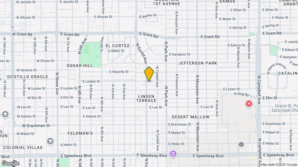 810 E Linden St Map and Location Details