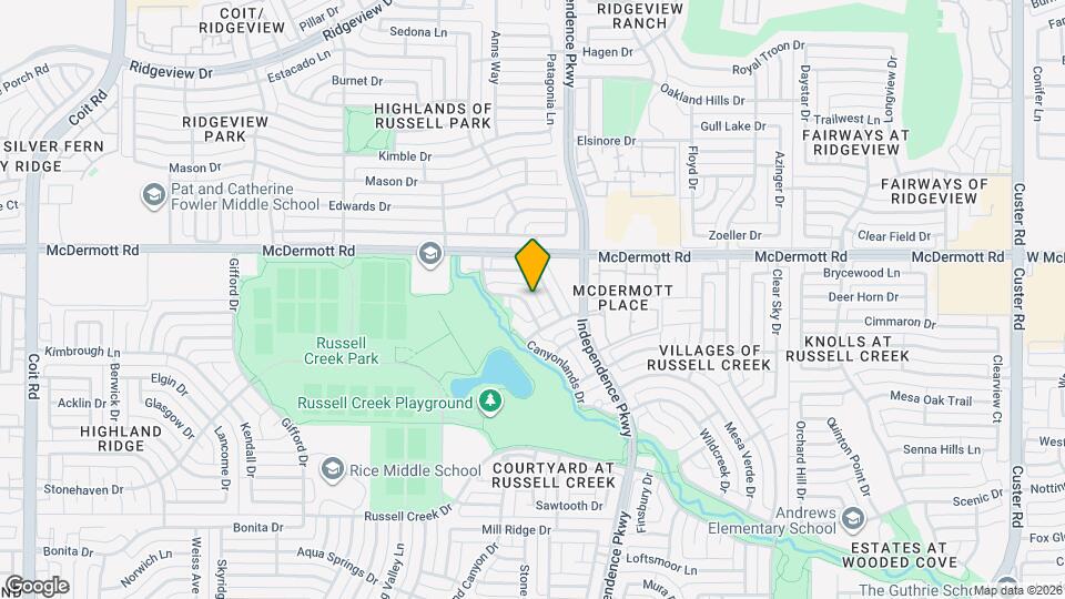 8920 Cedar Breaks Dr Map and Location Details