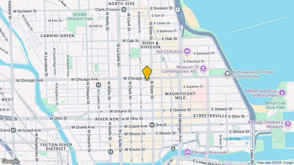 14 W Superior St Map and Location Details