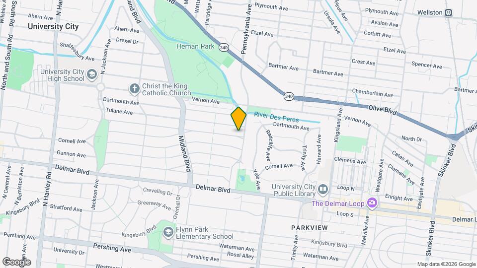 7009 Amherst Ave Map and Location Details