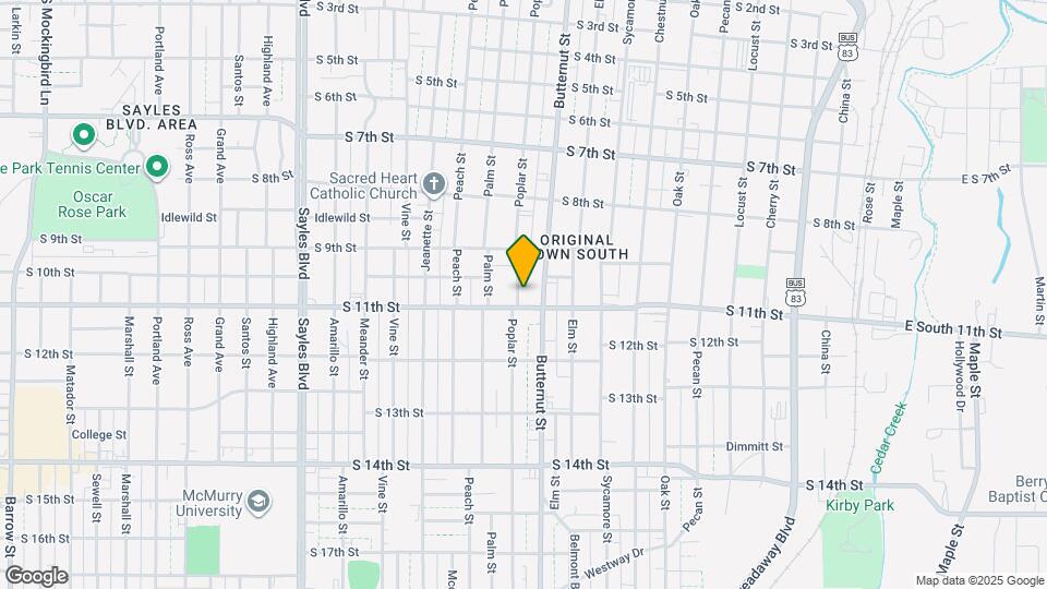 1033 Poplar St Map and Location Details