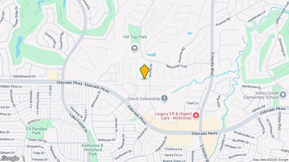 3913 Hawkins Dr Map and Location Details