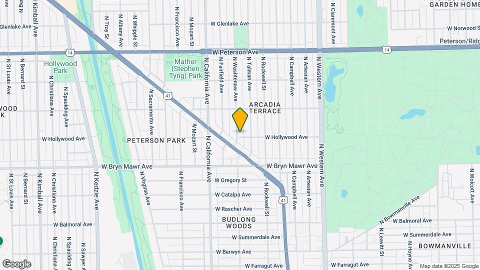 5701 N Washtenaw Ave Map and Location Details