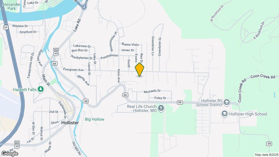 888 Evergreen Ave Map and Location Details