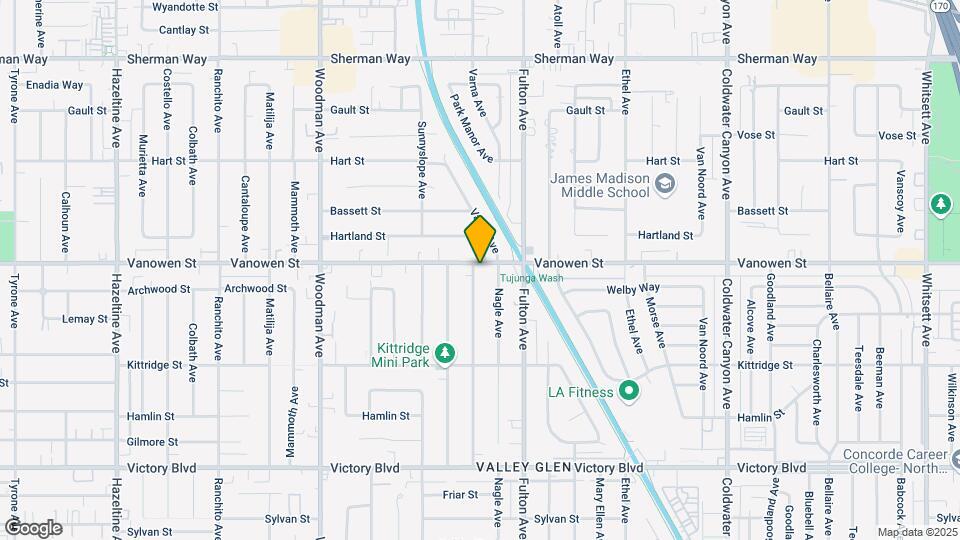 13354 Vanowen St Map and Location Details