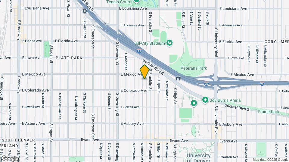 1736 S Humboldt St Map and Location Details