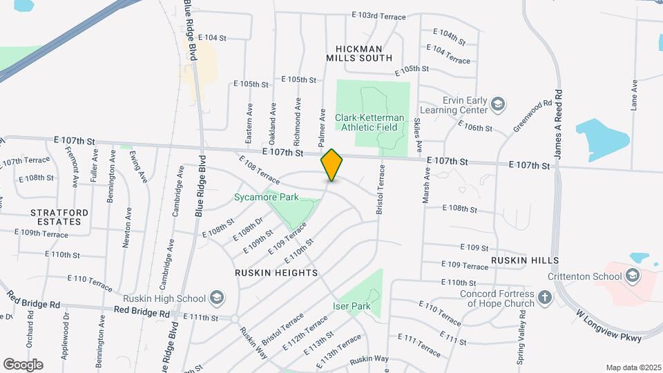 7700 E 108 Terrace Map and Location Details