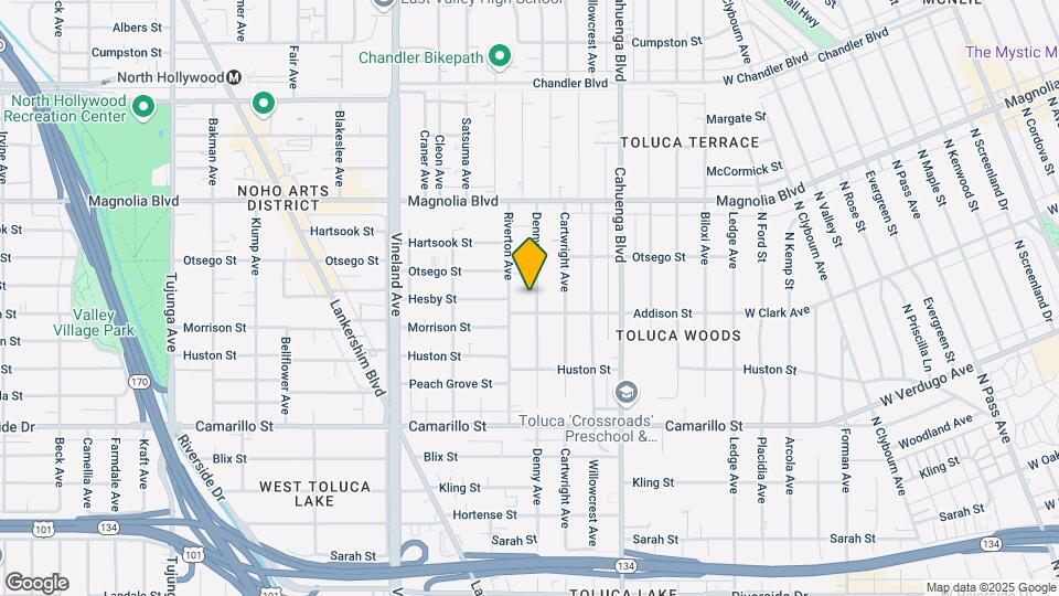 5017 Denny Ave Mapa y Detalles de la Ubicación
