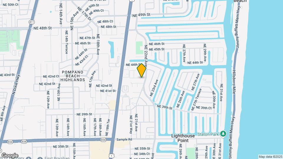 2160 NE 42nd Ct Map and Location Details