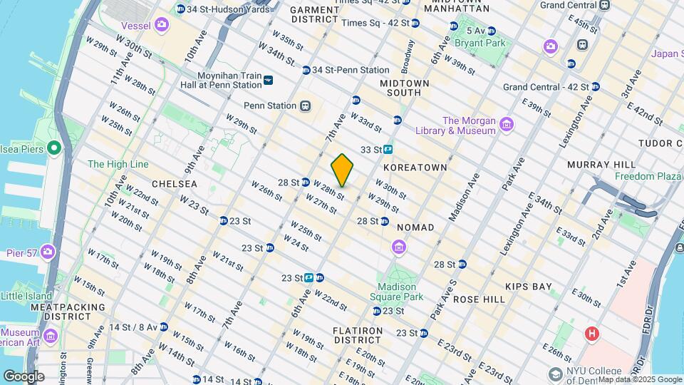 117 W 28th St Mapa y Detalles de la Ubicación
