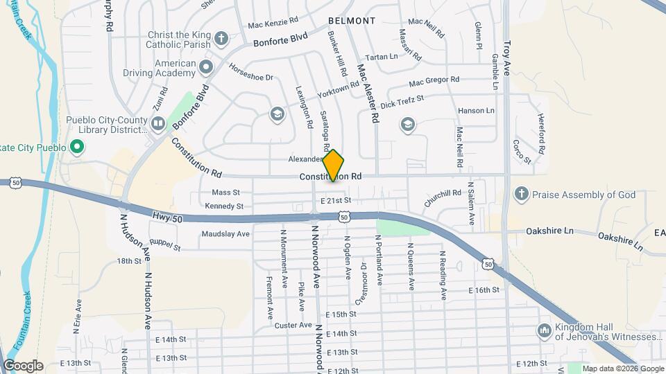 1419 Anita St Map and Location Details