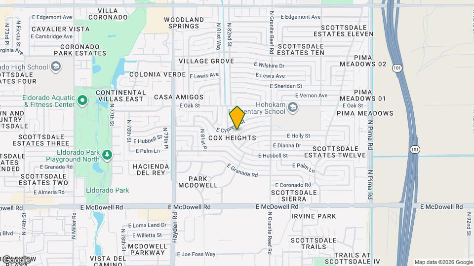 8252 E Monte Vista Rd Mapa y Detalles de la Ubicación