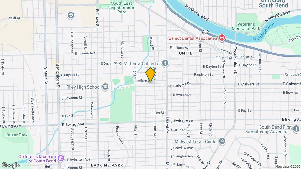 919 E Calvert St Map and Location Details