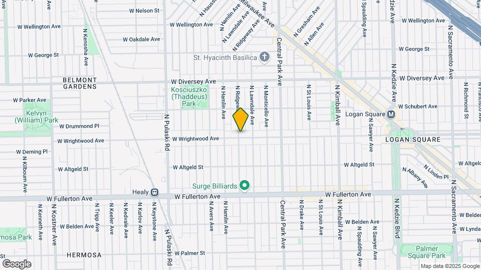 3722 W Wrightwood Ave Map and Location Details