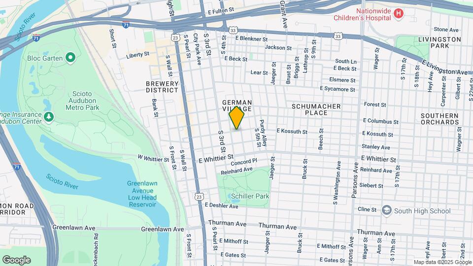 143-145 E Kossuth St Mapa y Detalles de la Ubicación