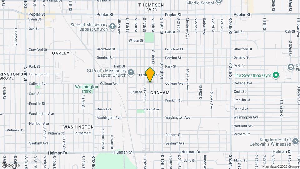 1719 College Ave Map and Location Details