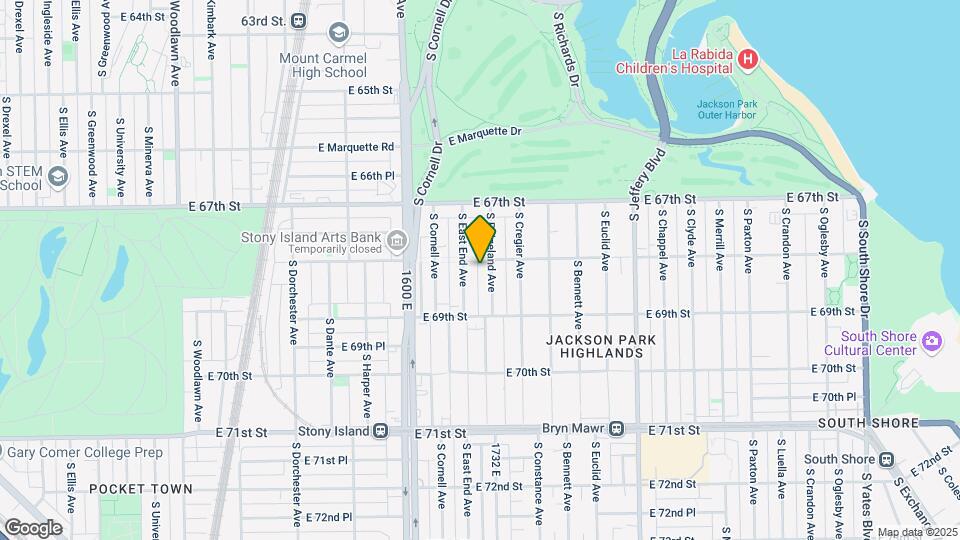 6806 S Ridgeland Ave Map and Location Details