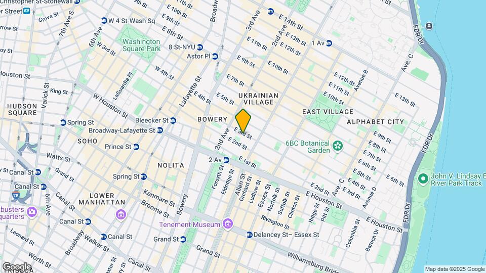 72 E 3rd St Mapa y Detalles de la Ubicación