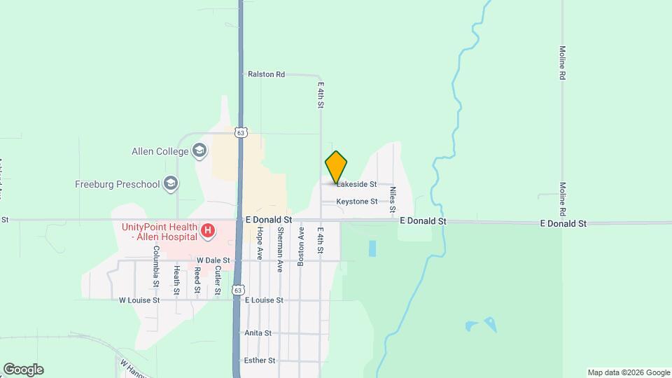 506 Lakeside St Map and Location Details