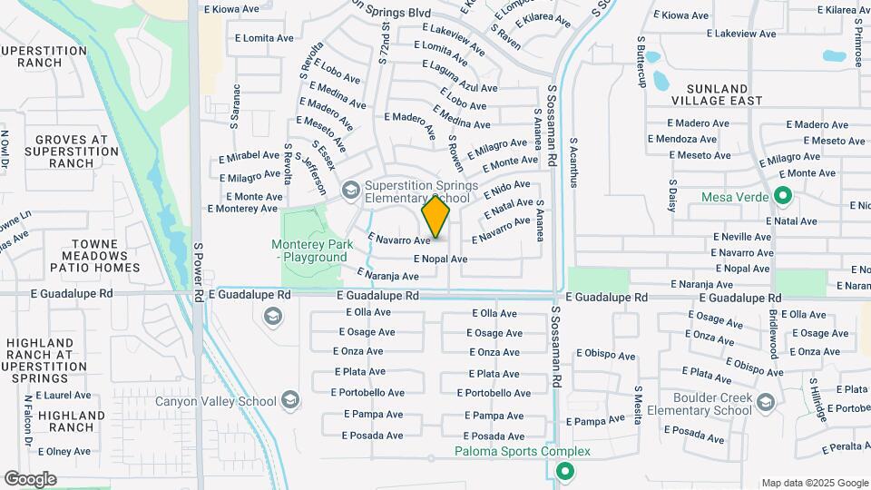 7347 E Navarro Ave Mapa y Detalles de la Ubicación