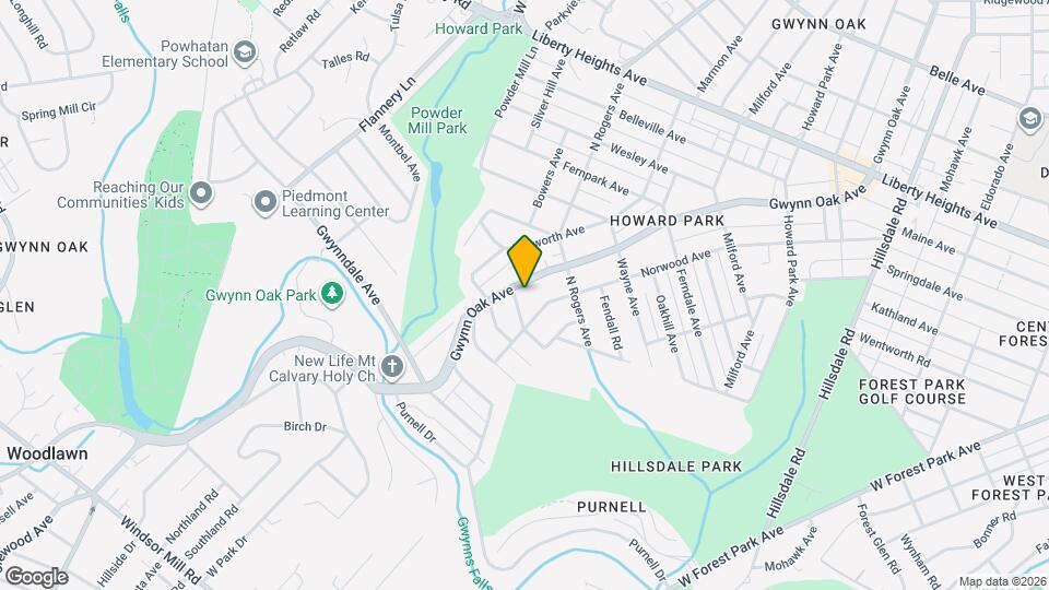 5521 Gwynn Oak Ave Mapa y Detalles de la Ubicación