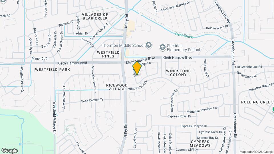 20011 Millstone Ridge Ln Map and Location Details