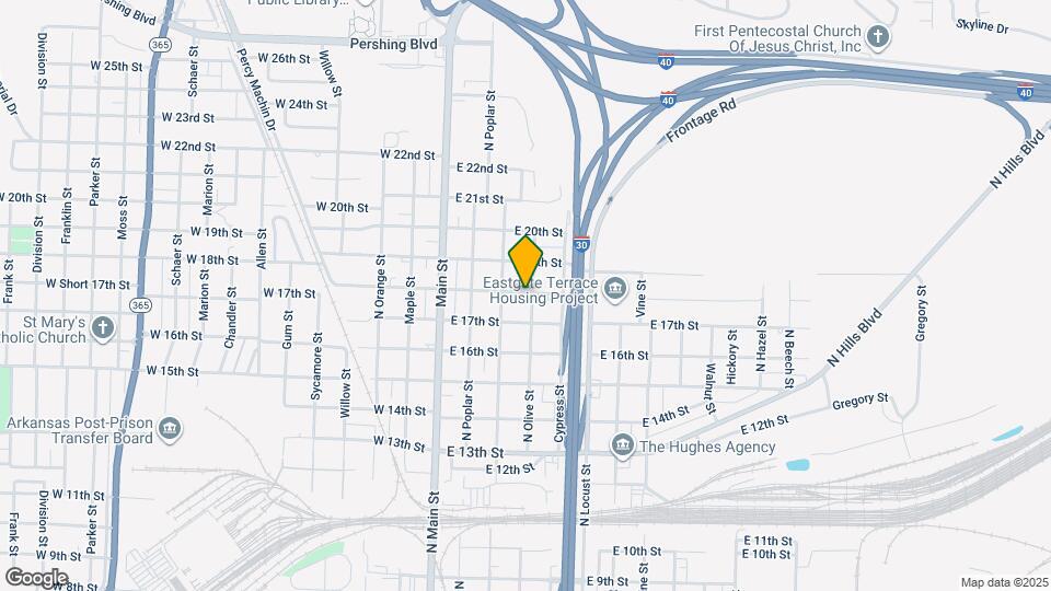 1721 N Olive St Map and Location Details