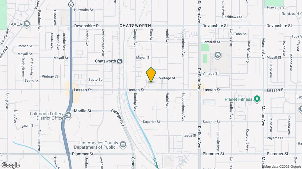 21233 Lassen St Mapa y Detalles de la Ubicación