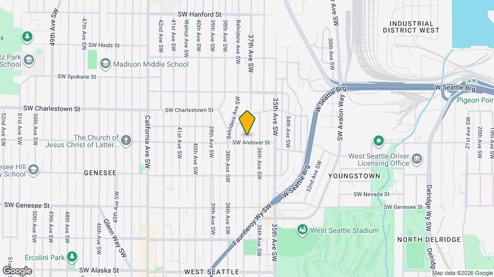 3848 37th Ave SW, Unit B Map and Location Details