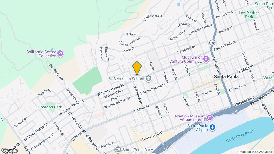 211 E Santa Paula St Map and Location Details