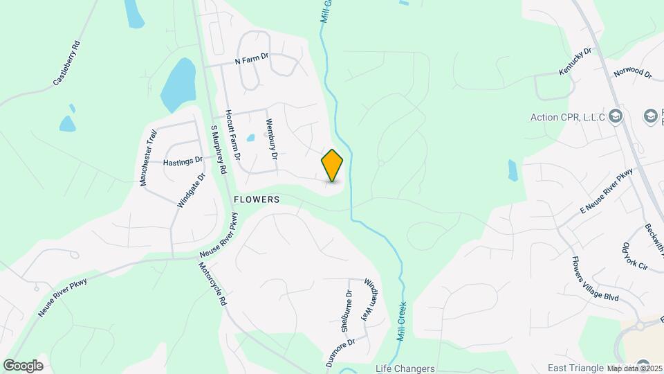 614 Hocutt Farm Dr Map and Location Details